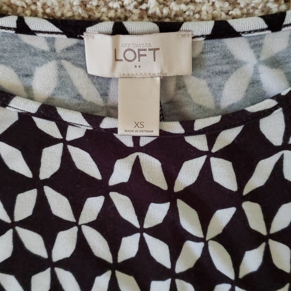 LOFT geometric pattern swing dress - Picture 3 of 5